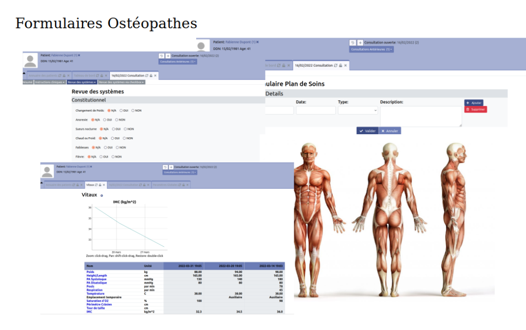 logiciel osteopathe - formulaires osteopathe